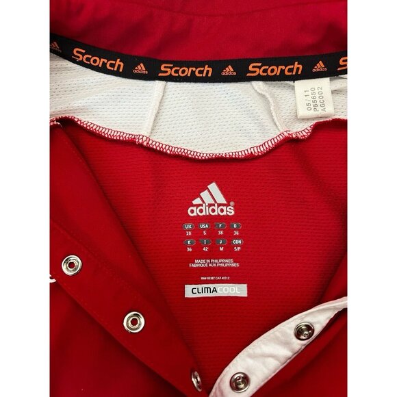 ADIDAS Men's Polo Shirt Red Short Sleeve Athletic S - Picture 5 of 9